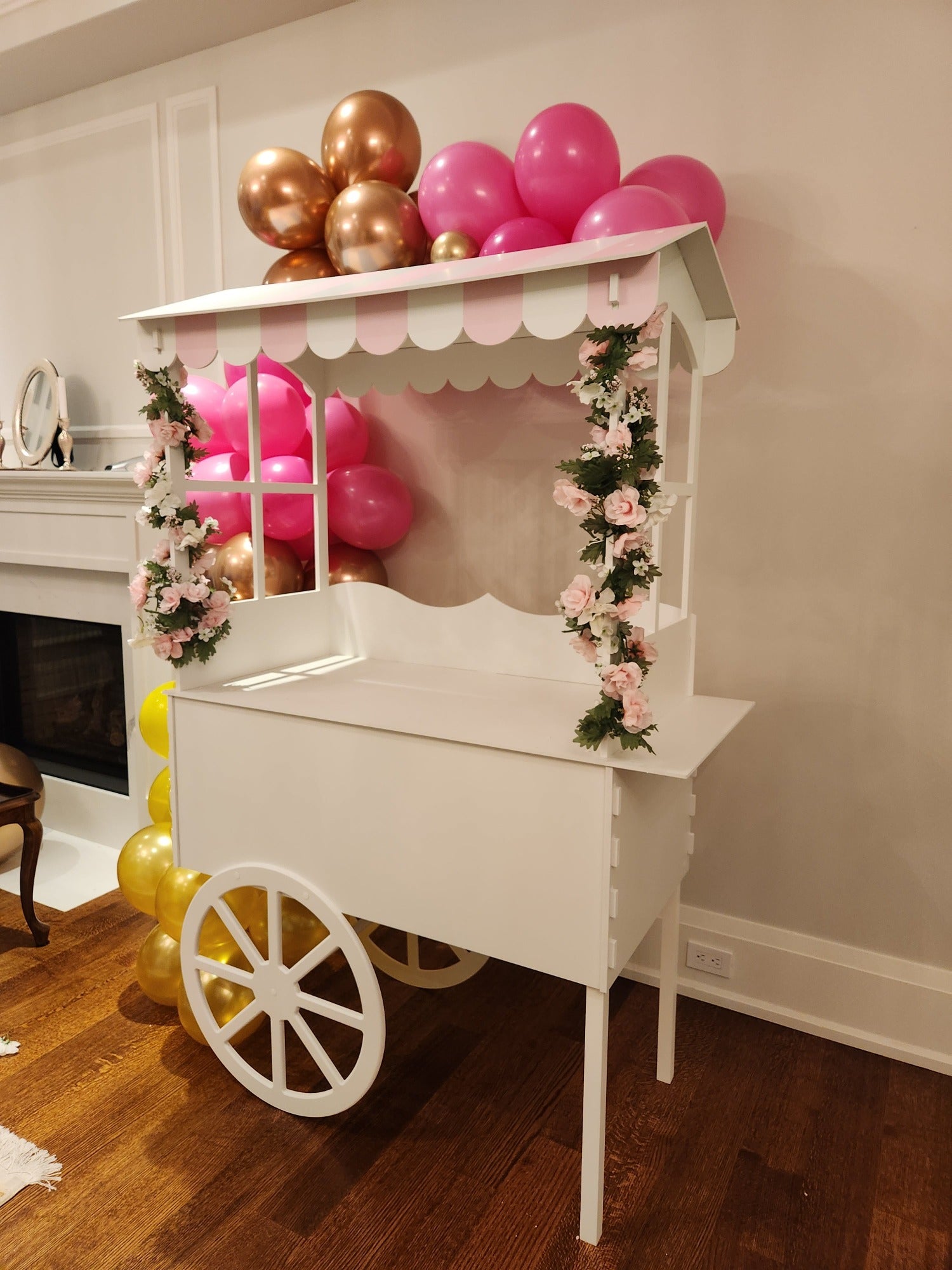 Vendor Stand Decoration, Pink Sweet Cart, Princess Party Cart, Candy Cart Rental, Dessert Bar Stand, Buy, Candy Cart for Sale 