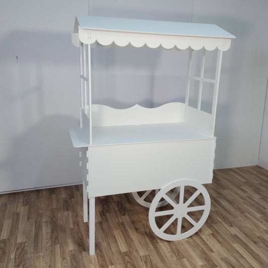 Candy Cart on Wheels with White Roof for Sale