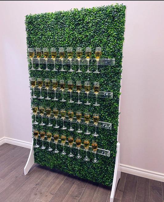 Grass Wall Champagne Wall Drink Holder for Bridal Showers and Weddings Champagne Wall For Birthdays Grass Wall Backdrop With Drink Holders  Image 1 